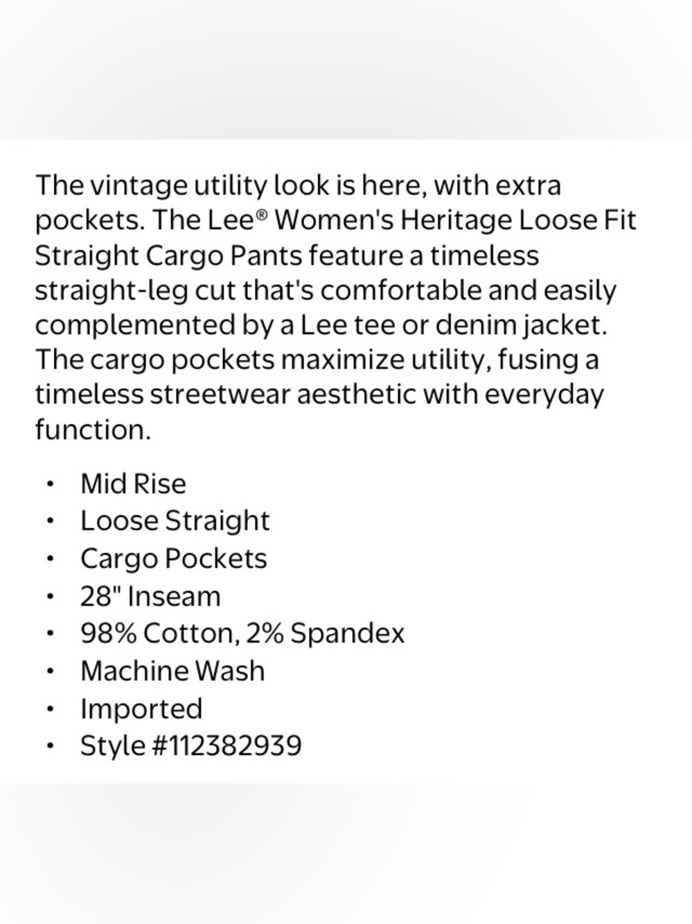 Lee Women's Cargo Pants - Picture 10 of 10